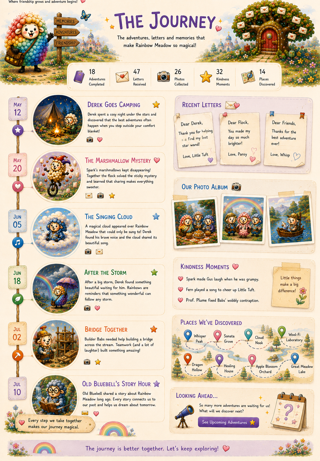 The Magic Sheep adventure history map